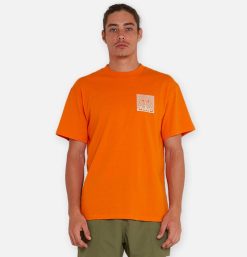 DEUS T-Shirts | Uv Tee Orange Ochre