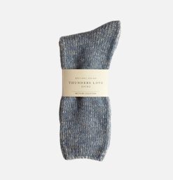 THUNDERS LOVE Chaussettes | Recycled Wool Socks Blue