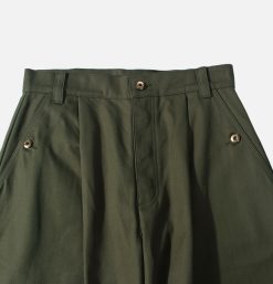 STANDARD TYPES Pantalons | Naval Button Pants Green