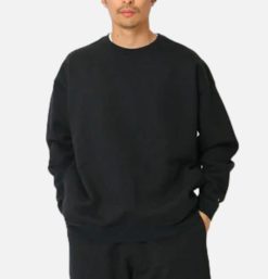 SNOW PEAK Sweats & Polaires | Recycled Cotton Crewneck Black