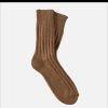 THUNDERS LOVE Chaussettes | Solid Wool Socks Camel