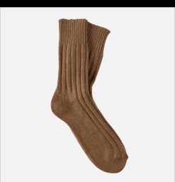 THUNDERS LOVE Chaussettes | Solid Wool Socks Camel