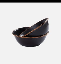 BAREBONES Outdoor | Enamel Bowl Set X 2 Charcoal