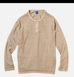 GOOD ON T-Shirts | Ls Henley Tee Latte