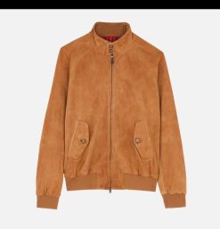 BARACUTA Blousons & Manteaux | Blouson G9 Suede Tobacco