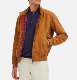 BARACUTA Blousons & Manteaux | Blouson G9 Suede Tobacco