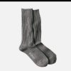 YAHAE Chaussettes | Chaussettes Yak Ribbed Grey