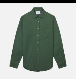 PORTUGUESE FLANNEL Chemises & Polos | Chemise Teca Moss Green