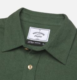 PORTUGUESE FLANNEL Chemises & Polos | Chemise Teca Moss Green