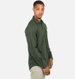 PORTUGUESE FLANNEL Chemises & Polos | Chemise Teca Moss Green