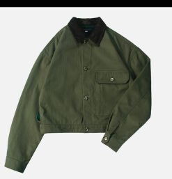 STANDARD TYPES Blousons & Manteaux | Corduroy Collar Jacket Green