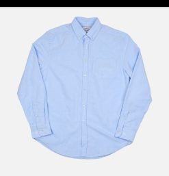 PORTUGUESE FLANNEL Chemises & Polos | Chemise Brushed Oxford Blue