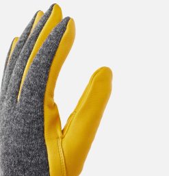 HESTRA Gants Bonnets Echarpes | Gants Deerskin Wool Tricot Charcoal