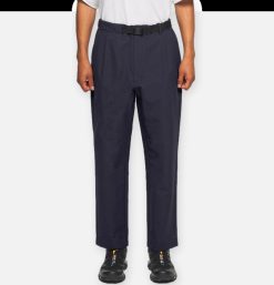 GOLDWIN Pantalons | One Tuck Tap Ankle Dark Navy