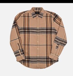 PORTUGUESE FLANNEL Chemises & Polos | Chemise Hazelnut Check Beige