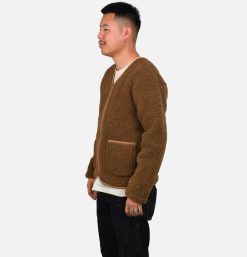 COLDBREAKER Sweats & Polaires | Zip Up Vee Cardigan Bark