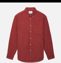 PORTUGUESE FLANNEL Chemises & Polos | Chemise Lobo Cord Bordeaux