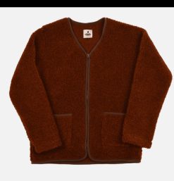 COLDBREAKER Sweats & Polaires | Zip Up Vee Cardigan Cognac