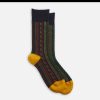 ROTOTO Chaussettes | Multi Vertical Jaquard Socks Navy