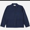 UNIVERSAL WORKS Pulls & Cardigans | Easy Overshirt Herringbone Navy