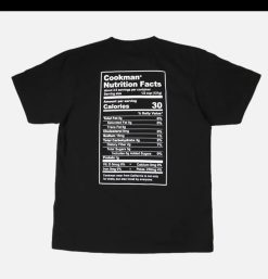 COOKMAN T-Shirts | Tee Shirt Nutrition Facts Black