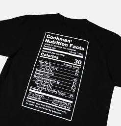 COOKMAN T-Shirts | Tee Shirt Nutrition Facts Black