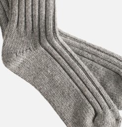 THUNDERS LOVE Chaussettes | Solid Wool Socks Ash Grey