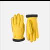 HESTRA Gants Bonnets Echarpes | Deerskin Gloves Yellow