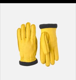 HESTRA Gants Bonnets Echarpes | Deerskin Gloves Yellow