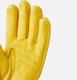 HESTRA Gants Bonnets Echarpes | Deerskin Gloves Yellow