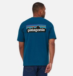 PATAGONIA T-Shirts | P6 Logo T-Shirt Wavy Blue