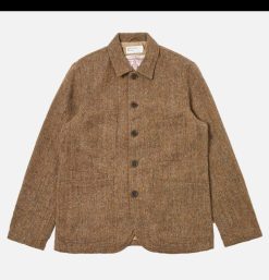 UNIVERSAL WORKS Pulls & Cardigans | Veste Bakers Harris Tweed Brown