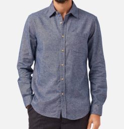 PORTUGUESE FLANNEL Chemises & Polos | Chemise Teca Indigo