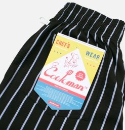 COOKMAN Shorts | Chef Short Stripe Black