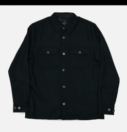 PORTUGUESE FLANNEL Chemises & Polos | Surchemise Wool Field Forest Green