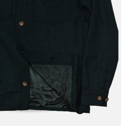 PORTUGUESE FLANNEL Chemises & Polos | Surchemise Wool Field Forest Green