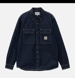 CARHARTT WIP Blousons & Manteaux | Manny Shirt Blue Rinsed