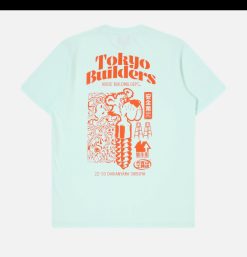 EDWIN T-Shirts | Tokyo Builders Tee Aqua