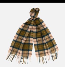 BARBOUR Gants Bonnets Echarpes | Echarpe Lambswool Tartan Green