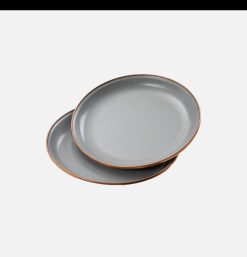 BAREBONES Outdoor | Small Enamel Plate X 2 Grey