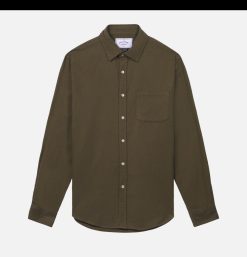 PORTUGUESE FLANNEL Chemises & Polos | Chemise Teca Olive