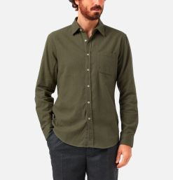 PORTUGUESE FLANNEL Chemises & Polos | Chemise Teca Olive