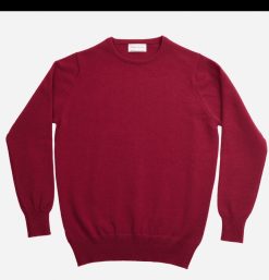 WILLIAM LOCKIE Pulls & Cardigans | Pull Col Rond Bordeaux