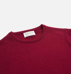 WILLIAM LOCKIE Pulls & Cardigans | Pull Col Rond Bordeaux