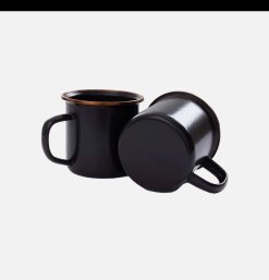 BAREBONES Outdoor | Enamel Cup Set X 2 Charcoal