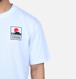 EDWIN T-Shirts | Sunset On Mt Fuji Tee White