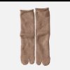 YAHAE Chaussettes | Chaussettes Tabi Pile Brown