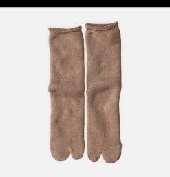 YAHAE Chaussettes | Chaussettes Tabi Pile Brown