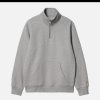 CARHARTT WIP Sweats & Polaires | Chase Neck Zip Sweat Grey Heather