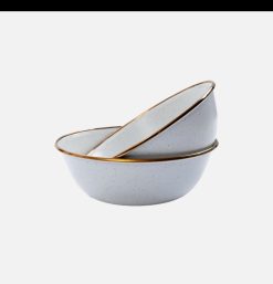 BAREBONES Outdoor | Enamel Bowl Set X 2 Eggshell